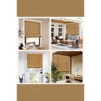NEWNOW Doğal Bambu Stor Perde Güneş Kırıcı Dekoratif Pencere Perdesi MATCHSTİCK