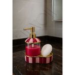 NEWNOW Modern Chic Cam Pastel Çizgili 2'li sabun ve sünger Seti Banyo & Mutfak
