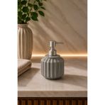 NEWNOW Monza Mat Sıvı Sabunluk | Gümüş Başlıklı Dekoratif Banyo ve Mutfak Sabun Dispenser 400 ML