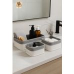 NEWNOW SoftLines Bambu Banyo ve Ev İçi Düzenleyici Kutular 3 lü Set Beyaz