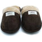 Newonemall Unisex Içi Kürklü Ev Terliği Peluş Yıkanabilir Yünlü Terlik Misafir Çeyiz Bohça - 028-Kahverengi