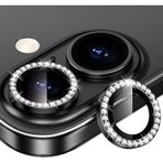 NewPole [2 Adet] iPhone 16 /iPhone 16 Plus için Lens Koruyucu Diamond 9H Temperli Cam Apple iPhone 16/16 Plus Lens Koruyucu (Diamond Titanyum Siyah, iPhone 16/16 Plus)
