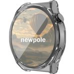 Newpole Huawei Watch GT3 Pro 46mm İçin Watch Ekran Koruyucu Kırılmaz Cam ve Tam Kaplayan Watch Kasa Koruyucu Kılıf Yüksek Hassasiyetli Kılıf Huawei Watch GT3 Pro 46mm ile Uyumludur