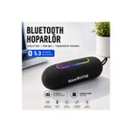 NewRixing BT 5.3 TAŞINABİLİR RGB LEDLİ TF KART VE FM RADIO DESTEKLİ IP7X SU GEÇİRMEZ ÖZELLİKLİ BLUETOOTH HOPARLÖR