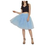 newrong 5 Katmanlı Örgü Yarım Vücut Etek Kabarık Etek Tütü Etek Çok Katmanlı Yarım Vücut Etek, Resim rengi 5, One Size