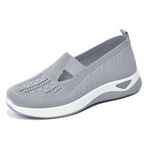 newrong Kadın Sneakers Nefes Rahat Yumuşak Taban Rahat Rahat Örgü Ayakkabı, Gri, 36 EU