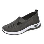 newrong Kadın Sneakers Nefes Rahat Yumuşak Taban Rahat Rahat Örgü Ayakkabı, Koyu gri, 40 EU