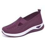 newrong Kadın Sneakers Nefes Rahat Yumuşak Taban Rahat Rahat Örgü Ayakkabı, Koyu mor, 38 EU