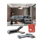 Newrun Home AYKA Köşe Takımı - 300 cm x 215 cm Çok Fonksiyonlu (sandikli Ve Yatakli) Gri