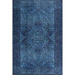 Newry Klasik Mavi Polyester Dikdörtgen Pamuk Makinada Yıkanabilir Kaymaz Taban Dijital Makine Baskı Salon Halı-I-Artl-ba44-300x400-Dikdörtgen