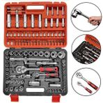 NewStar 108 Pcs Crv Çeliği Profesyonel Parlak Lokma Takımı 1/2-1/4 (108 Parça)