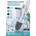 NEWSTORE HOME Beyaz Renk Silikon Tuvalet Fırçası | Bükülebilir Pratik Silikon Wc Klozet Fırçası