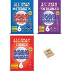 Newton Yayınları 6. Sınıf All Star Matematik Fen ve Türkçe Soru Bankası 3lü Set+ Telefon Standı