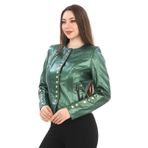 NEWZAYA Kadın Hakiki Kuzu Derisi Ceket