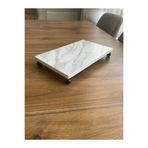 Nexa Doğaltaş Ayaklı Porselen Sunumluk ve Yağdanlık Altlığı – 25x15 cm Dikdörtgen Tepsi