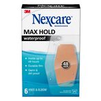 Nexcare Max Tutar Su Geçirmez Bandajlar, Diz ve Dirsek, 2,38 inç x 3,5 inç