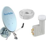 Next 80 cm Next Nextstar Ofset Çanak Anten Full Set+Dörtlü Lnb+ 25 mt Anten Kablosu 150022