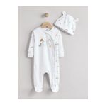 Next Baby %100 Organik Pamuklu 2025 Yılı 2’li Tulum Şapka/hastane Çıkışı Seti