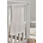 Next Baby % 100 Pamuklu Beyaz Örme Bebek Battaniyesi - Tek Ebat