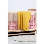 Next Baby LITTLE DEDI Alina Knitted Baby Blanket, Soft Lightweight Swaddle Wrap, Mustard 80x100 Cm