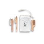 Next Baby LITTLE DEDI Baby Brush Comb Set 100% Goat Hair Beech Wood 3 Piece Set