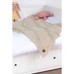 Next Baby Lıttle Dedı dua Örgü Bebek Battaniyesi, Şık ve Konforlu Çocuk Örtüsü Bej 80 x 100 cm - Pembe - Tek Ebat