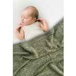 Next Baby LITTLE DEDI Mila Elegant Knitted Motif Baby and Child Blanket, Baby Blanket Green 80 X 100 Cm