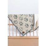 Next Baby LITTLE DEDI Sherpa Organic Cotton Double Sided Mint Baby Kids Cute Paw Blanket, 80x100