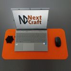 Next Craft Çalışma Masası Düzenleyici Keçe Bilgisayar Mouse Pedi Masa Üstü Düzenleyici Mat 70X32 cm - Turuncu