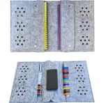Next Craft Kalemlik Çantası Tablet Boya Kalem Defter Düzenleyici Çanta 4 Gözlü Açık Gri Renk
