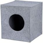 Next Craft Kedi Evi Yuvası Keçe 3mm Kaliteli Keçe 32X32X32 cm 1 Adet - Açık Gri