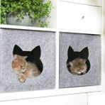 Next Craft Kedi Evi Yuvası Keçe 3mm Kaliteli Keçe 32X32X32 cm 1 Adet - Gri