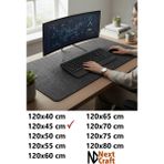 Next Craft Masa Koruyucu Mouse Pad Büyük Keçe Oyuncu Matı 3mm Antrasit Renk 120X45 cm