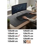 Next Craft Masa Koruyucu Mouse Pad Büyük Keçe Oyuncu Matı 3mm Antrasit Renk 120X50 cm
