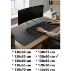 Next Craft Mouse Pad Masa Koruyucu Büyük Keçe Oyuncu Matı 3mm Antrasit Renk - 130X80 CM