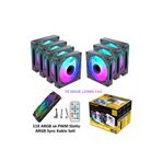 Next Gaming NG-A120B 7 Adet Infinity Mirror Argb Pwm Kasa Fanı 11X Argb Pwm Slot Kontrolcü ve Kumanda Siyah