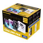 Next Gaming NG-A120W 3'lü Set 120mm ARGB PWM Kasa Fanı ve Kumandalı Kontrolcü Beyaz