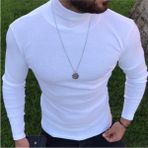 Next Giyim Next Erkek Beyaz Boğazlı Balıkçı Yaka Kazak Slim Kesim Günlük Kullanım İçin Rahat - L - XL