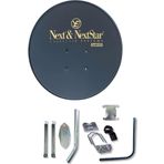 NEXT NEXTSTAR 70cm Ofset Çanak Anten Siyah Full Set + Tekli Lnb + 10 Metre Kablo + 2 Adet Konnektör