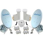 Next Nextstar 80 Cm Çift Çanak Anten Seti Dörtlü Lnb + Kablo + Dayzek + Dübel 150025