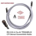 NEXT NEXTSTAR RG6 U4 Sıkmalı Konnektörlü Uydu Anten Kablosu - 10 Metre