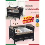 Next To Me Anne Yanı Park Beşik Yatak Hediyeli Premium Tasarım - Kahverengi