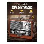 nextbuy Nostaljik Vintage Tam Bant Fm Radyo USB/AUX/SD Retro Bluetooth Hoparlör Saatli Fenerli Müzik Kutusu