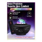 nextbuy USB Hoparlör Yıldızlı Gökyüzü Gece Lambası Aurora Starlight Galaxy Nova Led Projektör Disko Işığı