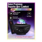 nextbuy Yıldızlı Projektör Tavan Bulutsu Galaxy Lazer Işıklı Disko Topu Bluetooth Hoparlör Parti Led Lambası