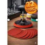 Nextra 115 mm Cırt Zımpara Kağıdı El Zımparaları Ucu Seti Matkap Aparatı Avuç Içi Spiral Taşlama 22 Parça