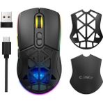 Nexus Air Kablosuz 10000 Dpi Pixart PMW3325 Sensör Makro Yazılımlı & Değiştirilebilir Kapaklı Rgb Kablosuz Gaming Mouse - Siyah