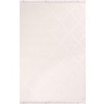 Nexus Luxury Carpet Halı Torino 1008 Beyaz Bohem İskandinav Tarz Halı BEYAZ 100 x 300
