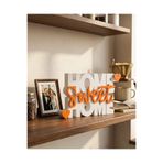 NEXUSS DESIGN Home Sweet Home Yazılı Dekoratif Obje | Masa Üstü Ev Dekoru | Modern Raf Süsü 20x12 cm