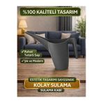 NEXVORİA Bitki Sulama Kabı 1 Litre / Çiçek , Bitki Ve Bahçe Sulama Kabı Antrasit Renk